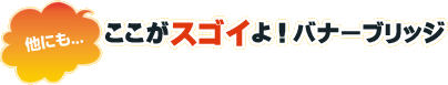 他にも…ここがスゴイよ！バナーブリッジ