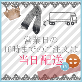 営業日の16時までのご注文は当日配送