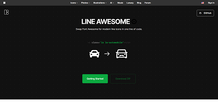 おすすめのWEBアイコンフォント｜Line Awesome